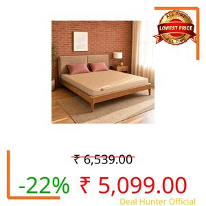 Kurlon Dual Mattress | Single Size 75x35x4 Inches | Reversible Soft & Firm Dual Comfort - Flip Anytime | Orthopedic Spine Support | Pressure Relief | Soft Knitted Fabric | 10 Yr Warranty