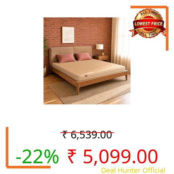 Kurlon Dual Mattress | Single Size 75x35x4 Inches | Reversible Soft & Firm Dual Comfort - Flip Anytime | Orthopedic Spine Support | Pressure Relief | Soft Knitted Fabric | 10 Yr Warranty