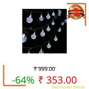 fizzytech Copper Wire Fairy String Lights, 6 Meter Decorative Lights for Diwali, Christmas, Wedding, Birthday, Party & Home Decoration - Warm White, 30 LED