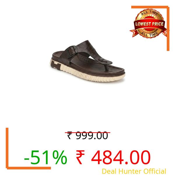 layasa Stylish Brown Flip Flop For Men