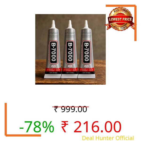 B-7000 Multi-Purpose Adhesive Glue (50ML / 1.68 fl. oz) – Clear Liquid Glue Ideal for Crystal Crafts, Jewelry, Beads, Clothing, Shoes, Fabrics, Screen Repair, Metal, Stone & Glass (Set of 3)
