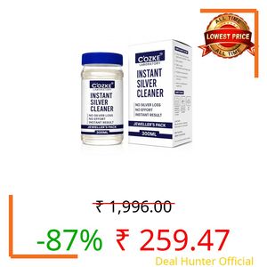 COZKE ENTERPRISE Silver Deep Cleaner Liquid - Fast Acting Tarnish Remover for Jewellery, Pooja Items & Utensils Instant Sparkling Clean (2)