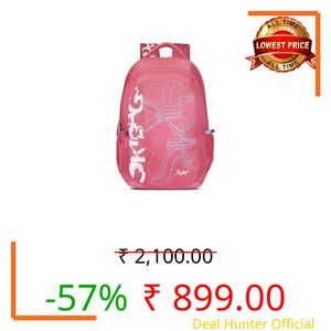 Skybags Brat Pro Max 35L Laptop Backpack (Upto 15.6"), 3 Compartments,Coral