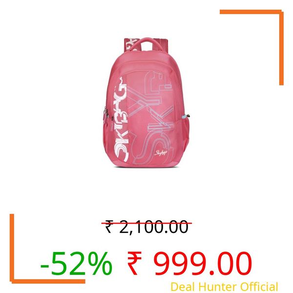 Skybags Brat Pro Max 35L Laptop Backpack (Upto 15.6"), 3 Compartments,Coral