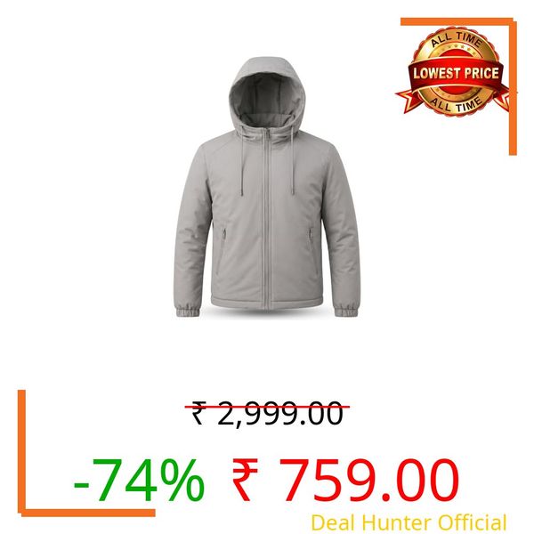 IANDT Raincoat for Men Waterproof Hooded Rain Jacket | Mens Raincoat & Men's Rain Jacket, Lightweight Monsoon Jacket for Bike Riding, Waterproof Jacket for Men with Zip Pockets