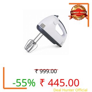 TESTORA Hand Mixer Blender for Kitchen, Hand Beater for Cake Baking, Egg Whisk & Cream Whipping Machine, Lightweight Portable Electric Mixer for Batter & Baking, Easy to Use Baking Mixer
