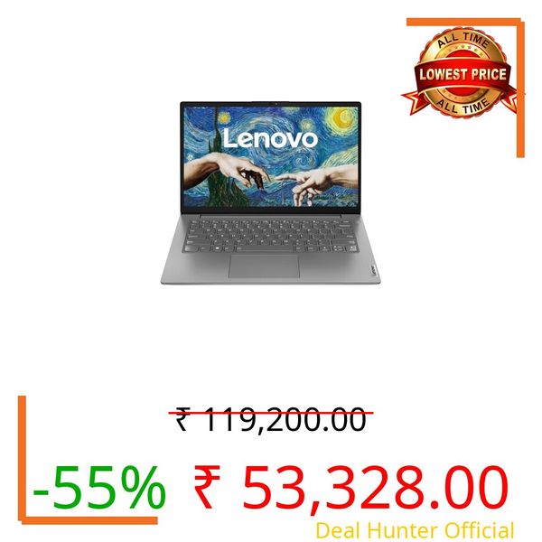 Lenovo V14, Intel Core i3-1315U, 8GB RAM, 512GB SSD, FHD 14” (35.56cm), Windows 11 Home, Office 2024, Luna Grey, 1.37Kg, 83HDA05HIG, 250 Nits, 1Y Onsite Warranty, Laptop