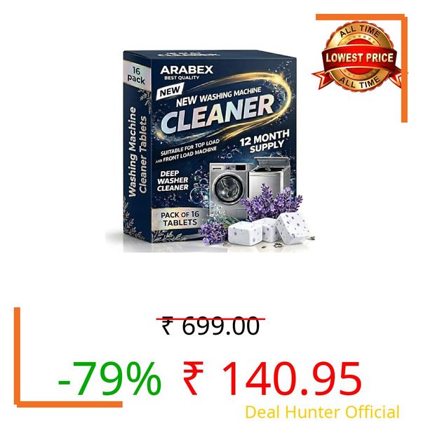 Washing Machine Cleaner Tablets (16Tablets) | Drum & Pipe Deep Cleaner | Lavender Scent | Removes Odour, Limescale & Residue | For Front Load & Top Load Fully Automatic Washing Machines (Lavender)