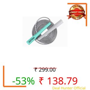 Antina Worldwide Adjustable Skipping Rope for Men & Women Speed Jump Rope for Exercise, Gym, Sports & Fitness(CYAN/GREY)