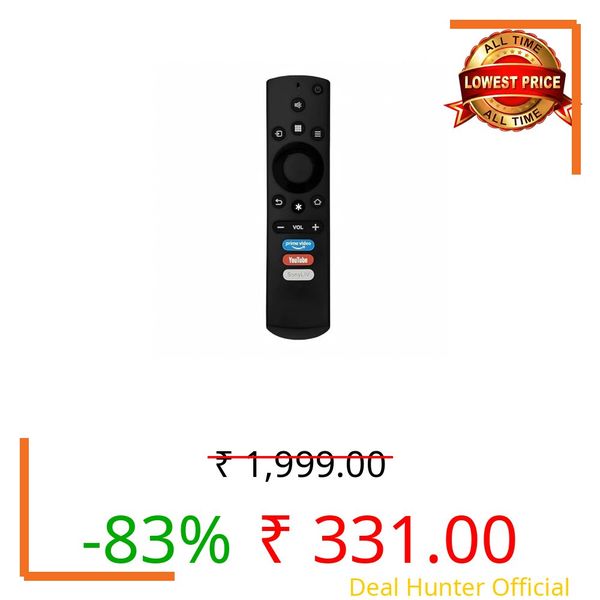 BLACKSHEEP Original Replacement Remote Control Compatible with Thomson, Kodak, Blaupunkt Smart LED TV | Prime Video, YouTube, SonyLIV Hotkeys [Without Voice Feature]
