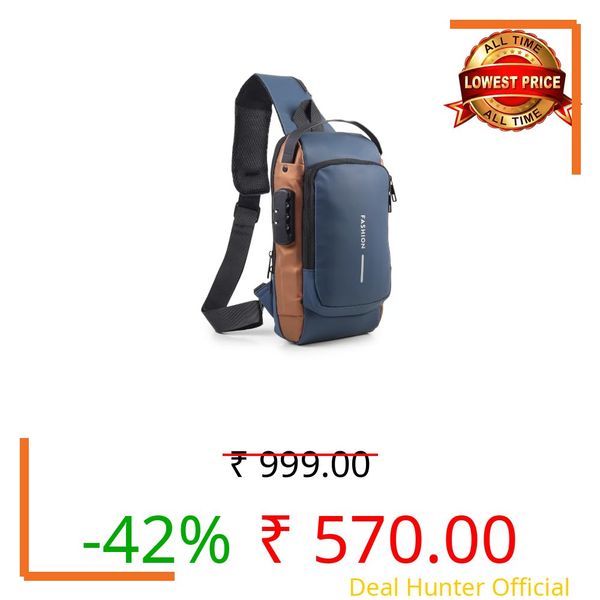 Niwlix Sling Bag for Men Stylish Crossbody Backpack for Men & Women, Anti-Theft Chest Bag with USB Charging Port, Messenger Bags, Casual Shoulder Bag