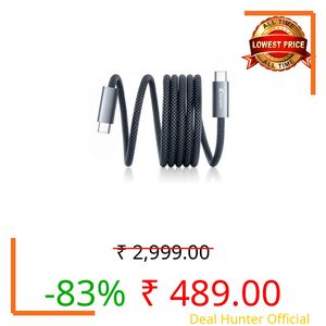 KARWAN 100W Original USB Type C to Type C Cable [2Yrs Warranty] 5A Nylon Braided PD-3.1 Fast Charging & Data Sync Cable with E-Marker Chip for Laptops,Macbook,Tablet,iPhone,Android Smartphone & More