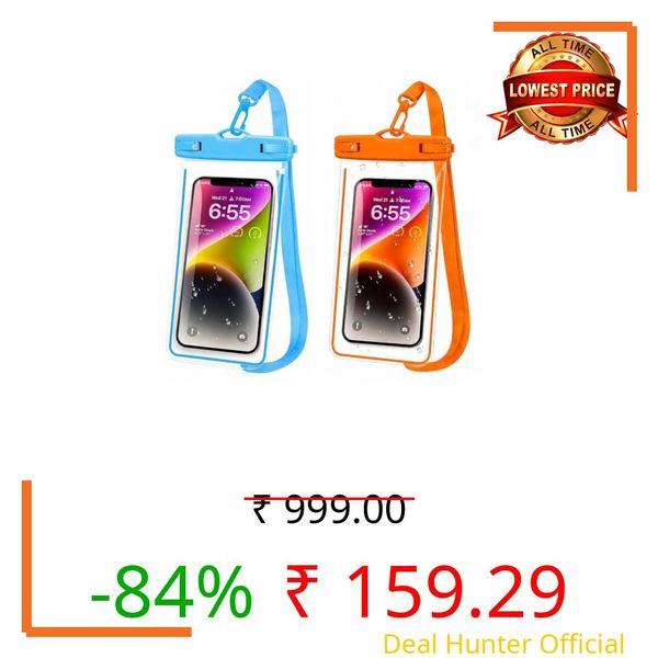 Waterproof Phone Pouch, IPX8 Universal Waterproof Phone Case Dry Bag with Lanyard for iPhone 14 13 12 11 Pro Max XR X XS SE 8 Plus Samsung S23 S22 Ultra S21 S10 S9 up to 7" (Black - Violet)