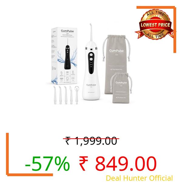 GumPulse Go Dental Water Flosser for Teeth, White