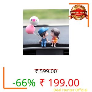 FIDEO Cute Couple Car Dashboard Decoration| Miniature Figurines Premium Car Interior Decor Accessories | Romantic Gift for Car Dashboard Office Desk Home
