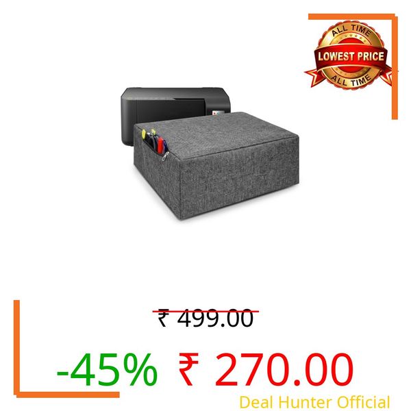 ALIFIYA Nylon Dust Proof Washable Printer Cover for Epson L3250 / L3260 / L3212 / L3200 / L3251 All-in-One Ink Tank Printer - Grey