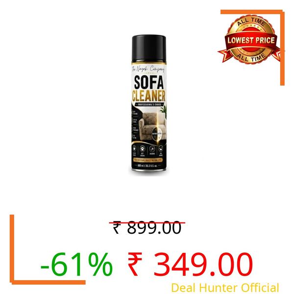 Sofa Cleaner Foam Spray 600ml | Waterless Upholstery Cleaner for Sofa, Carpet, Mattress & Car Seats | Deep Cleaning Foam Removes Stains, Dirt & Odours | Quick Dry Fabric Clean with Fresh Fragrance