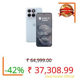 Motorola Edge 70 Fusion 5G (Pantone Country Air, 12GB RAM, 512GB Storage) | AI Features | 6.78-inch 144Hz AMOLED | Snapdragon 7s Gen 4 | 50MP + 13MP Camera | 32MP Selfie | 7000mAh | 68W TurboPower