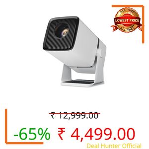 NISOO Yuva Go Plus, Full HD 1080p Native, Android/iOS Smart Home Projector 4k Ultra HD, Rotatable Design, Auto & 4D Keystone with Netflix, etc, WiFi 6 & BT, Screen Mirroring (Black)