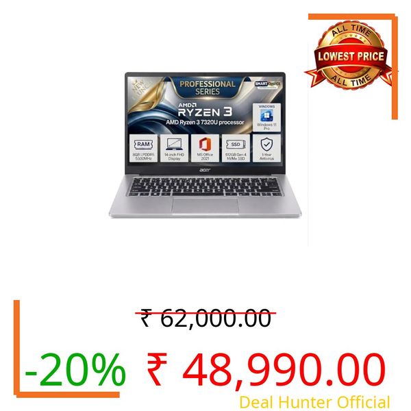 Acer Smartchoice One 14 Pro, Ryzen 3 7320U 8GB LPDDR5 RAM