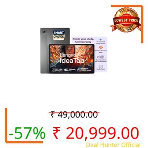 Lenovo Idea Tab (Smartchoice) | WiFi + 5G |11" 2.5K IPS Display |6GB RAM + 128GB ROM (Expandable Upto 2TB)| MediaTek Dimensity 6300|7040mAh|4 Speakers| Grey