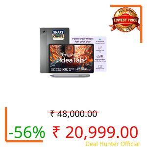 Lenovo Idea Tab (Smartchoice) with Tab Pen | WiFi Only |11" 2.5K IPS Display |6GB RAM + 128GB ROM (Expandable Upto 2TB)| MediaTek Dimensity 6300|7040mAh|4 Speakers| Grey