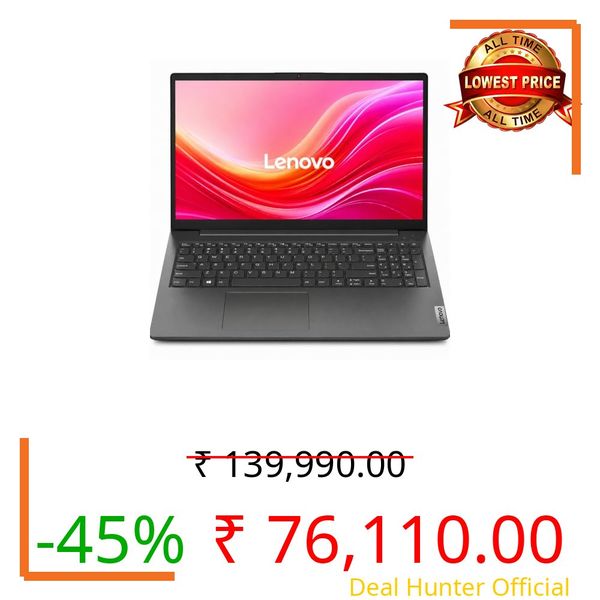 Lenovo V15 G4 IRU Laptop | Intel Core i7-13620H 13th Gen (10 Cores) | 16GB LPDDR5 RAM | 512GB SSD | 15.6" FHD Anti-Glare Display | Windows 11 | Microsoft Office 2024 | Wi-Fi 6 | HD Camera | Iron Grey