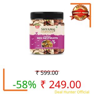 Shyam Harvest Premium Mix Dry Fruit 500g |Assorted Nuts & Dried Fruits| Healthy Snacking Superfood & Daily Energy Booster