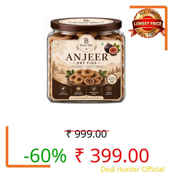 BB Better Bite Premium Dried Afghani Anjeer | Big Size Dry Figs | Immunity Booster Dried Anjeer | Fiber Rich Dry Fruits | Healthy Snack | Naturally Sweet Imported Dry Fruit 400gm