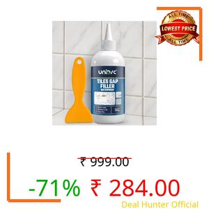 UNIDSC Tile Gap Filler 280g with Scraper | White Waterproof Tile Grout Repair Paste | Crack & Joint Filler for Bathroom, Kitchen, Floor & Wall Tiles | Easy Apply, Durable Finish