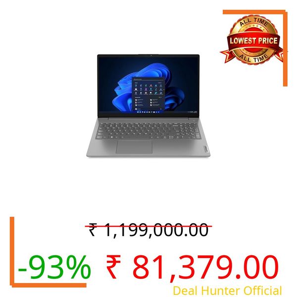 Lenovo V15| Intel Core i7-1355U 13th Gen | 16GB DDR4 RAM | 512GB SSD | Intel UHD Graphics | 15.6" Full HD Anti-Glare Display | Windows 11 | Microsoft Office 2024 | Wi-Fi 6 | HD Camera | Iron Grey