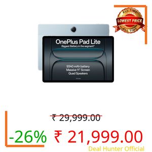 OnePlus,Pad Lite, 11-inch (27.94 CM), LCD, 6GB RAM, 128GB ROM, WiFi, Quad Speakers, 9340mAh Battery, Blue, Not AI Enabled