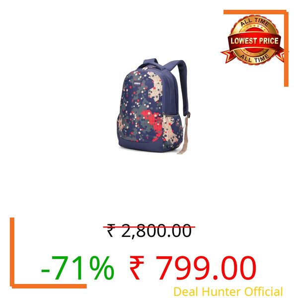 American Tourister Poppin Dot Stylish Backpack | 32L Volume | 3 Compartments | Ergonomic Design | School & College Bag for Men & Women | Grey Multi | 1 Year Global Warranty