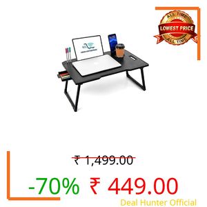 Etekcity Study Table Bed Table Premium Laptop Table/Foldable and Portable Wooden/Writing Desk for Office/Home/School 59cm, 40cm