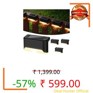 Solar Light Outdoor Garden Home Deck Stair Step Lights, Led Waterproof Balcony Solar Powered Deck Lights for Wall Fence Gate Terrace Decoration (Pack of 8)