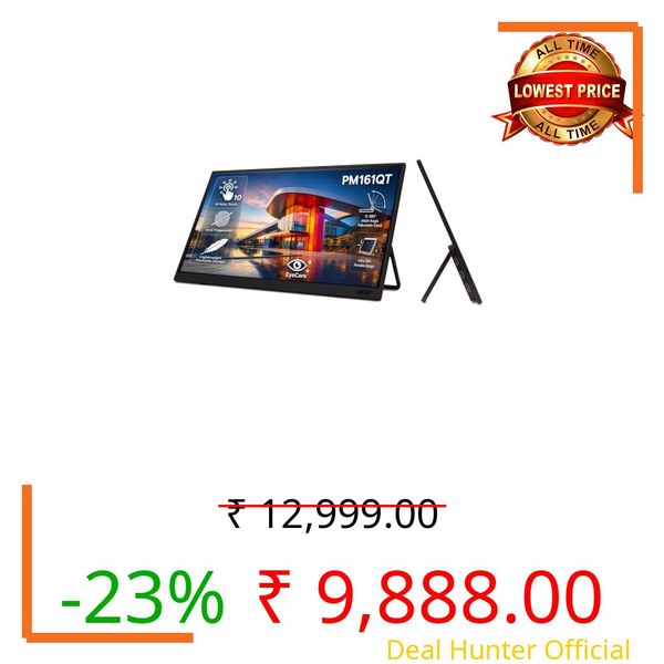 Acer PM161QT 15.6 Inch Full HD IPS Portable Touch Monitor | 10-Point Multi-Touch | USB Type-C & Mini HDMI | Anti-Fingerprint Screen | Built-in Speakers | VisionCare | Multi Angle Adjustable Stand