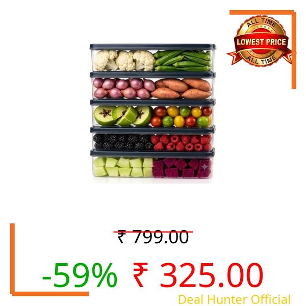 ROYALCOOK Refrigerator Storage Containers 1200ml Set of 5