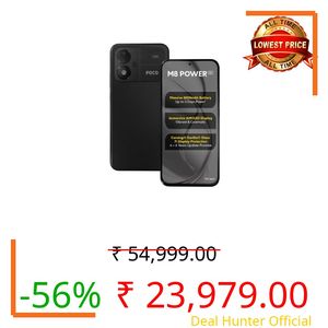 POCO M8 Power 5G (Black, 6GB RAM, 128GB Storage) | Snapdragon 4 Gen 4 Octa-Core Processor | 50MP AI Rear Camera | 8MP Front Camera | 6.99-inch FHD+ Display | 8000mAh Battery | Android Smartphone