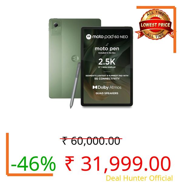 Moto Pad 60 Neo 5G (Pantone Bronze Green, 128, GB, 8, GB)