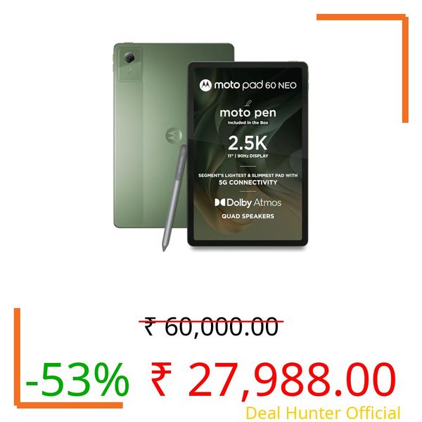 Moto Pad 60 Neo 5G (Pantone Bronze Green, 128, GB, 6, GB)