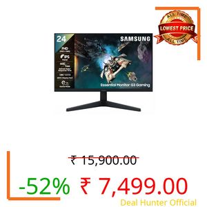 Samsung 24 Inch G3 Gaming Monitor | FHD (1920 x 1080) | IPS Panel | 144 Hz Refresh Rate | 1ms Response time | Game Mode|FreeSync | Ports-HDMI/DP/Headphone | Tilt Adjustable | LS24HG310EWXXL | Black