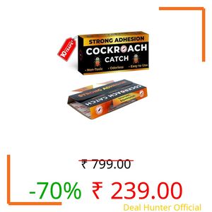 Natural Cockroach Catch Eco-Friendly Roach for Kitchen, Bathroom, Indoor & Outdoor Cockroach Control with Anti-Roach Non-Toxic (10 Traps)