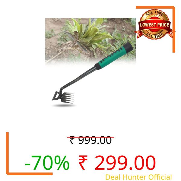 PANCA 6-Claw Gardening Weeder Hand Tool with Steel Claws, 40 cm