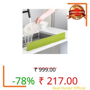 NaturalCozy 2PCS X 48CM Silicone Sink Splash Guard in Kitchen Sink Water Splash Guard with Strongfor Organizing! Montessori Remotes Organizing Waterproof Flexible Anti Splash for Kitchen (Pack 2)