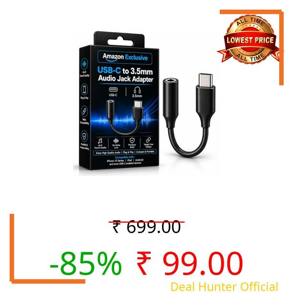Type C to 3.5mm Audio Adapter with DAC, USB C Headphone Jack Converter for Wired Earphones, Headphones & AUX, Compatible with i Phone 15 16 17 Series, Samsung,One Plus, Pixel & Nothing Phones Warranty