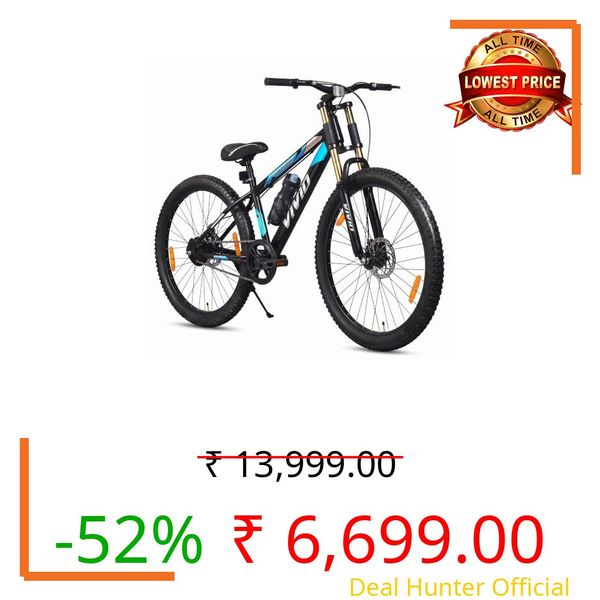 Leader Vivid Valero Pro 26T Single Speed MTB Cycle for Men – Black
