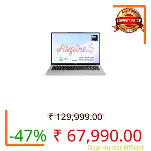 Acer Aspire 5 AI PC,Intel Core Ultra 5 226V, 16 GB LPDDR5X RAM/512 GB SSD, 14" FHD IPS Display, Win 11Home,Office 2024 + M365 Basic,Pure Silver, 1.2 Kg, A514-55, Backlit Keyboard, Thin & Light Laptop