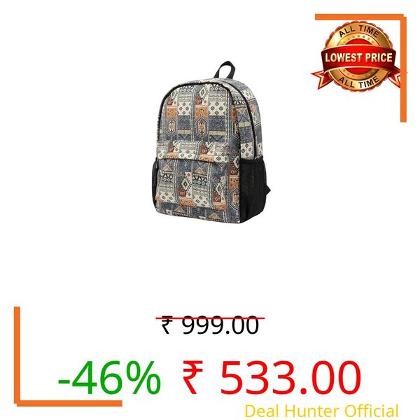 MELVIS 20L Backpack School Bag For Travel With Bottle Compartment | Trendy Water Resistant High Storage Bag For Men & Women | Boys & Girls Laptop Printed Backpack For College Gift (ART)