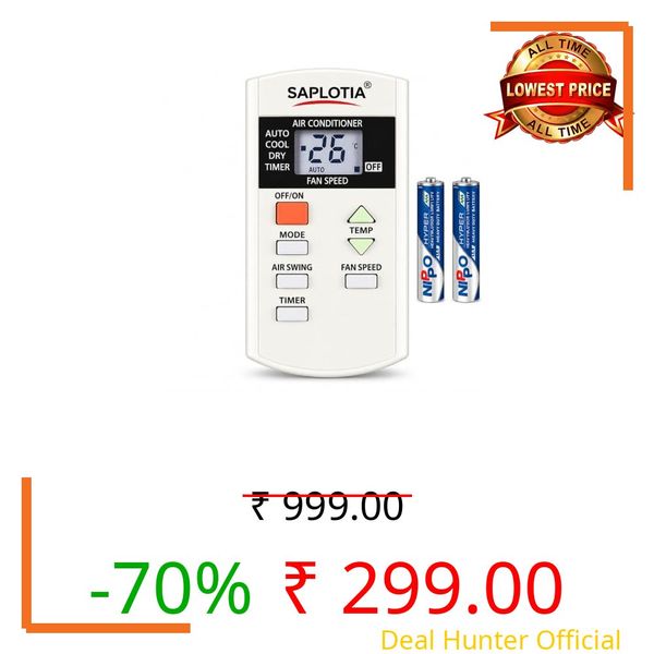 Saplotia Saplotia® Compatible with Panasonic AC Remote Original (Come with 2 AAA Batteries)