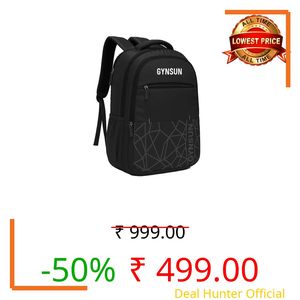 GYNSUN School Bags for boys, Casual Office Backpack for Mens, 31 Litres Laptop Bag Padded Shoulder Strap, 4 Compartments with Bottle Pockets